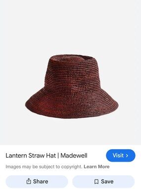 Rust Red Woven Straw Bucket Hat Madwell summer hat